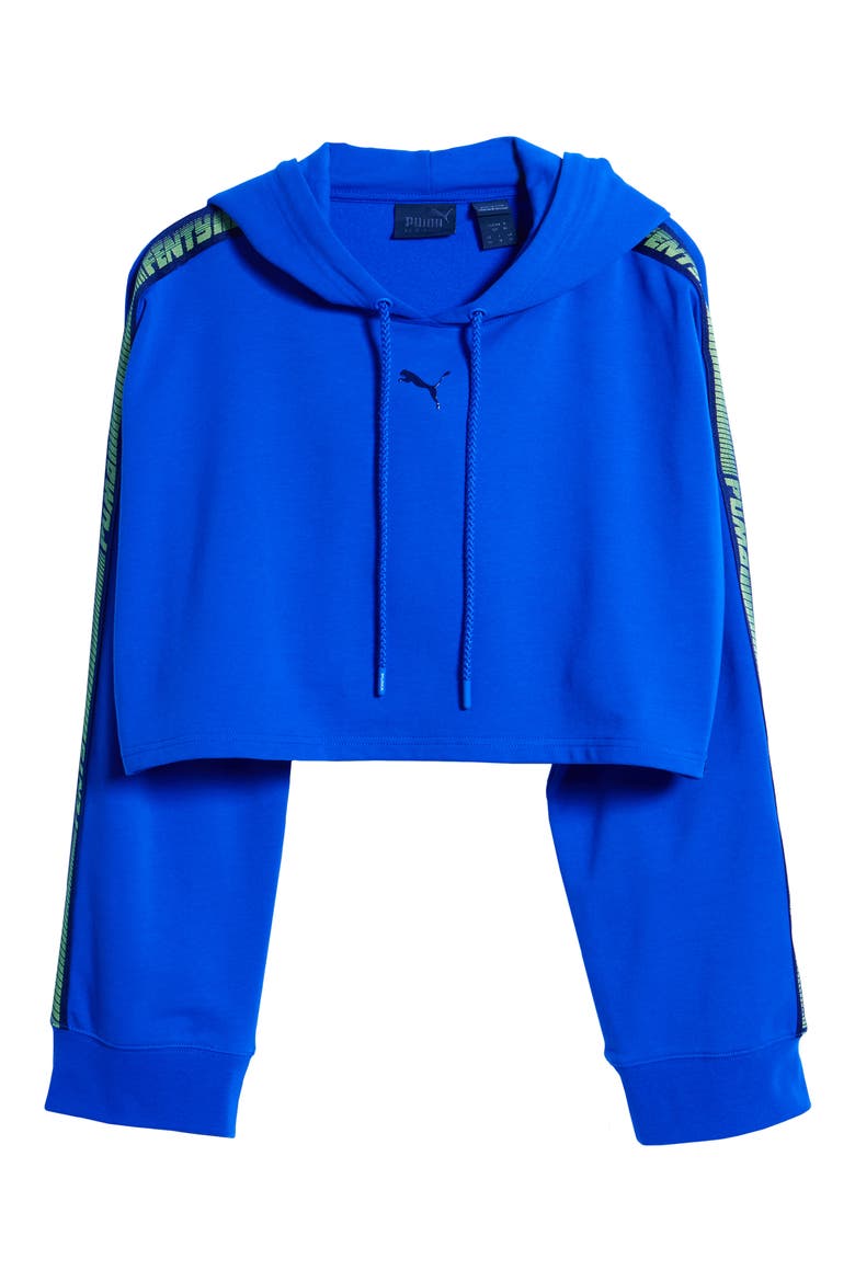 FENTY PUMA by Rihanna Hooded Crop Sweatshirt, Alternate, color, DAZZLING BLUE
