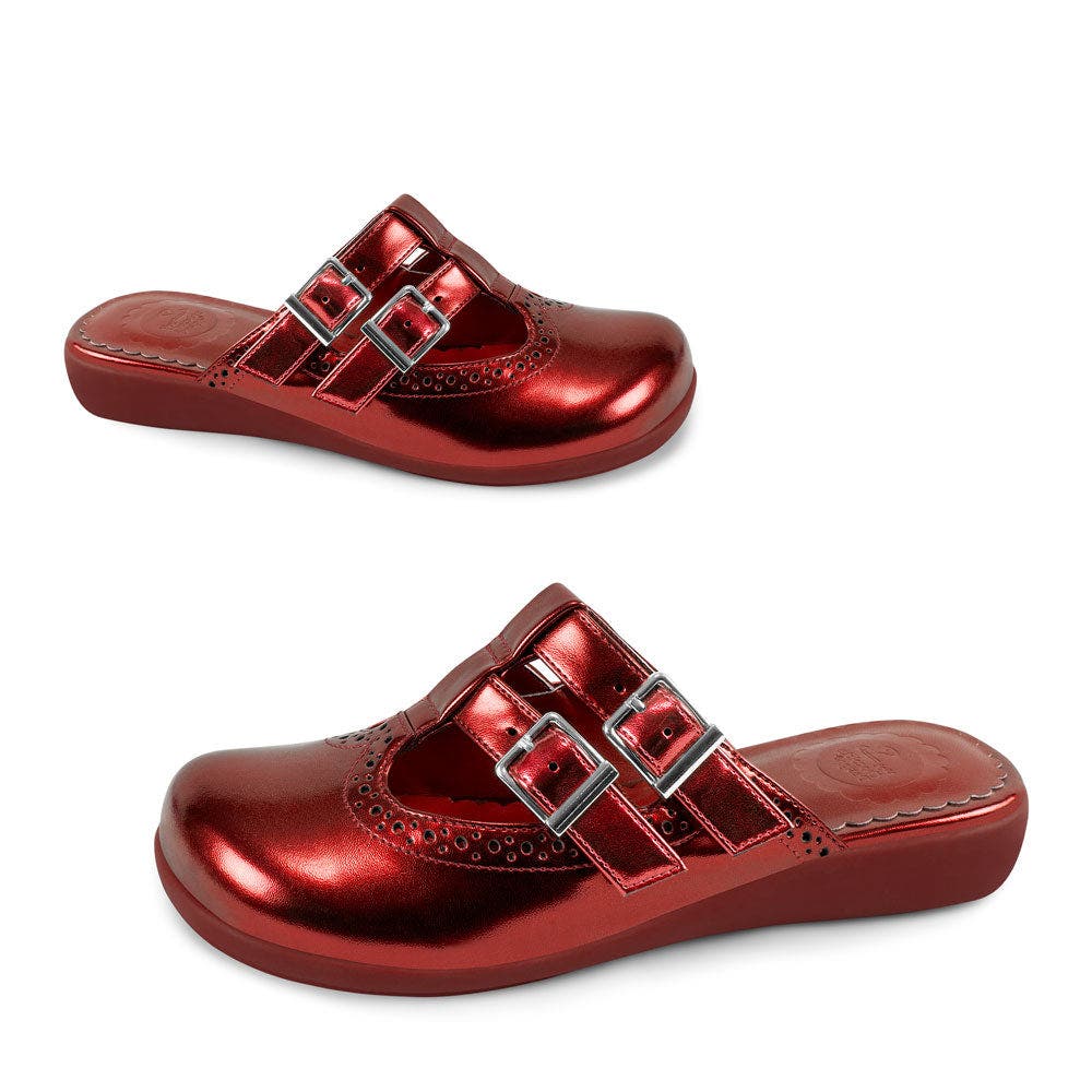 Hot Chocolate Design Chrome Crush Crimson Clog, Alternate, color, Chrome Crush Crimson