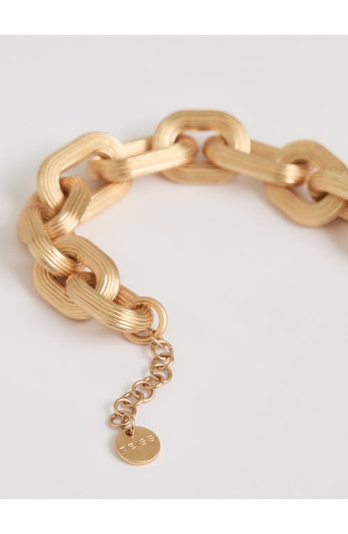 Reiss Clara Contour Bracelet In Gold Tone