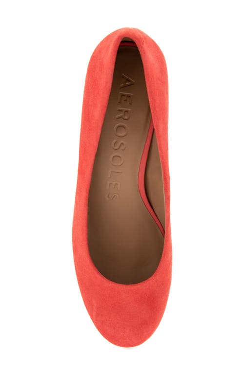 Aerosoles Ebel Block Heel Pump In Coral Suede