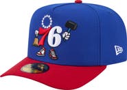 New Era Men's New Era Blue Philadelphia 76ers Injection Cartoon Logo A-Frame 59FIFTY Fitted Hat