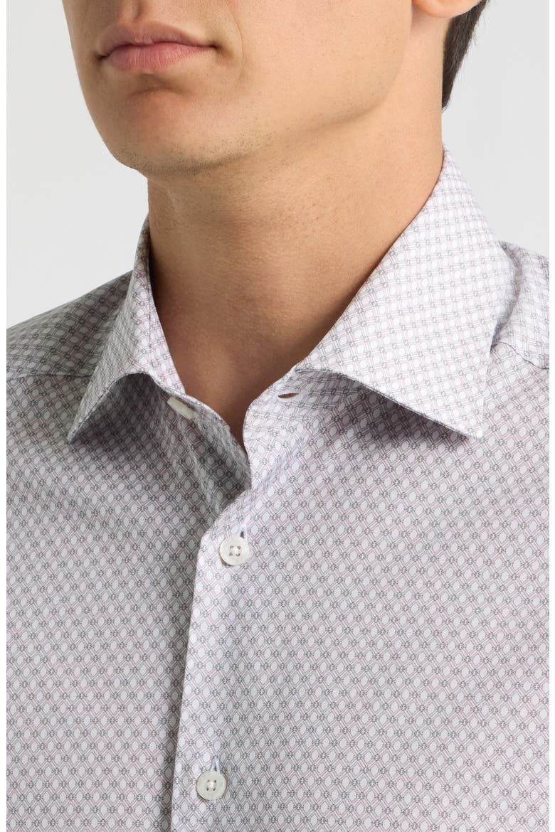 Equestrian Print Long Sleeve Sport Shirt, Alternate, color, PINK