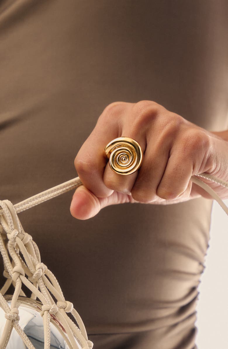 Missoma Spiral Statement Ring, Alternate, color, Gold