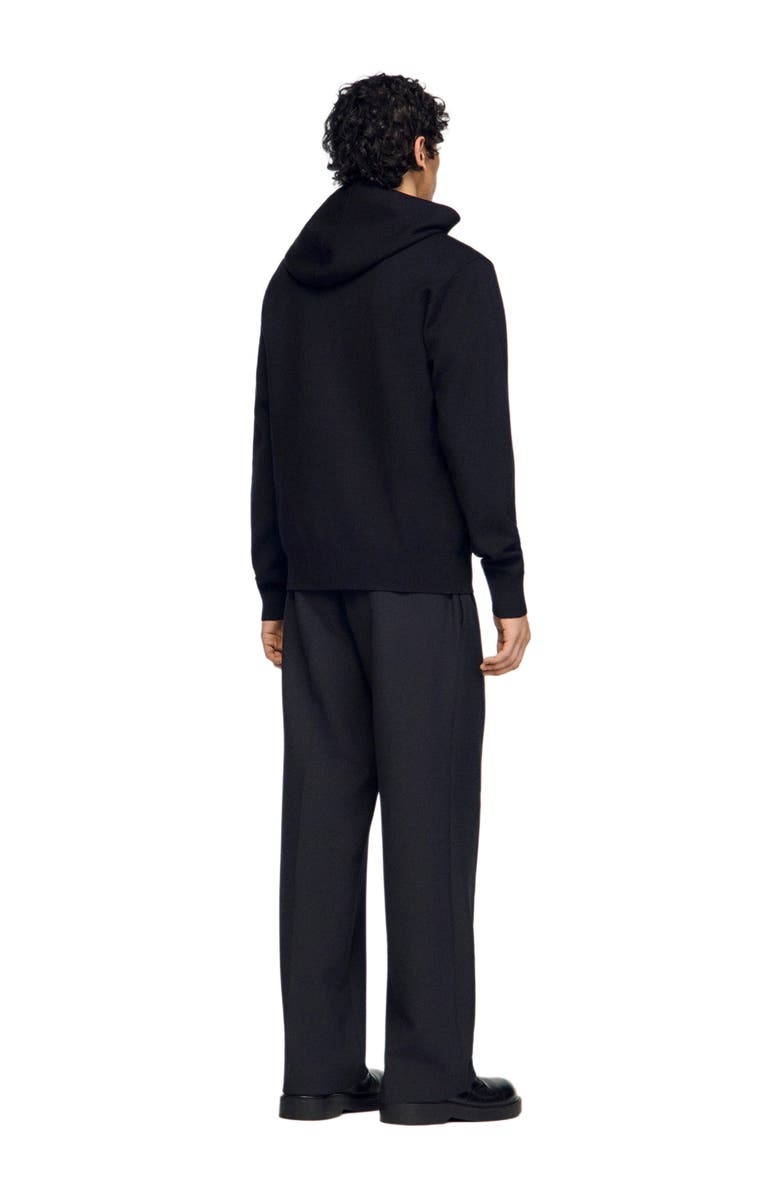 SANDRO Oversized sweatshirt, Alternate, color, Black