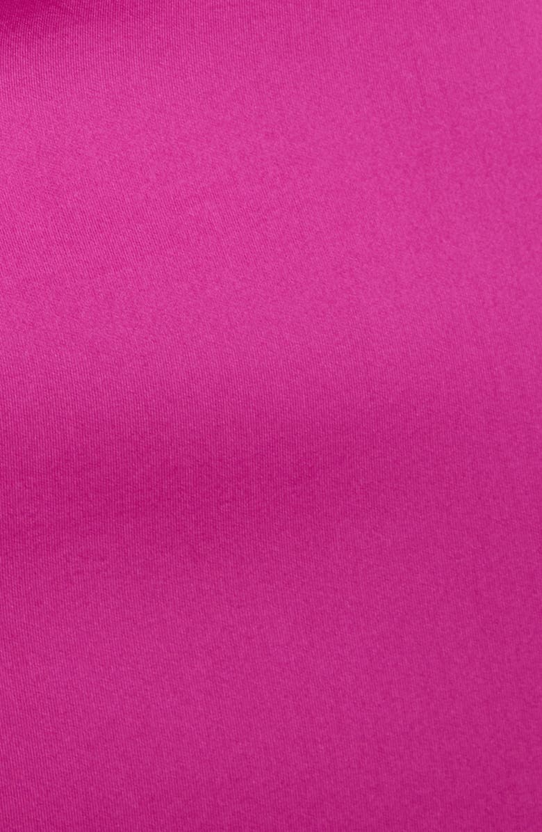 Eliza J Pleated One-Shoulder Sheath Dress, Alternate, color, Magenta