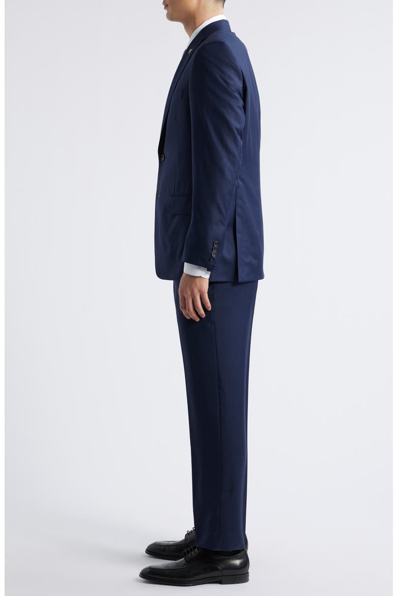 Honey Way Regular Fit Super 150s Navy Wool Suit, Alternate, color, NAVY