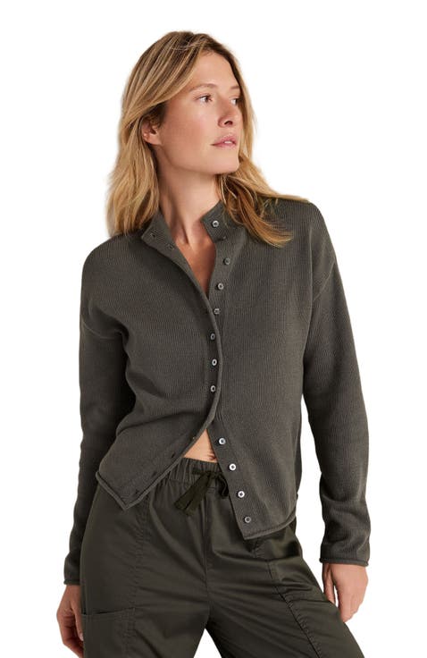 Organic Cotton Roll Neck Cardigan