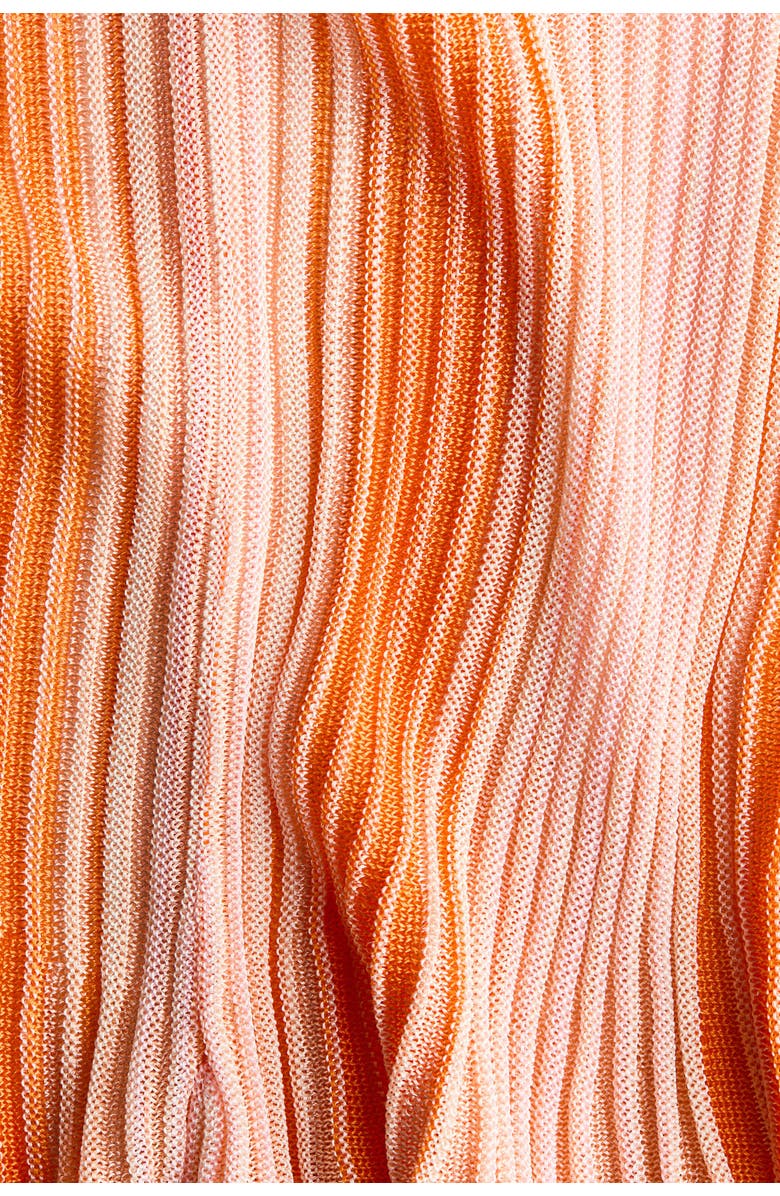 H&M Knitted Viscose Shorts, Alternate, color, Orange/Striped