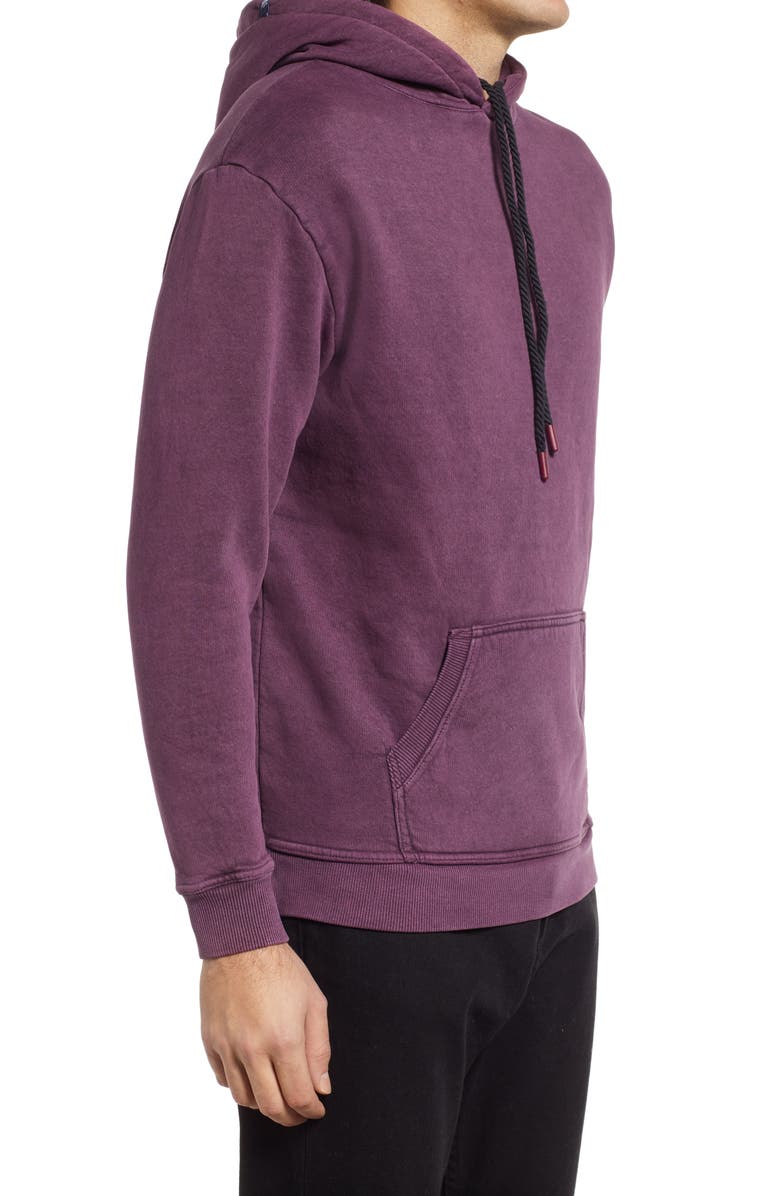 Stone Rose Men's Acid Wash Fleece Hoodie, Alternate, color,