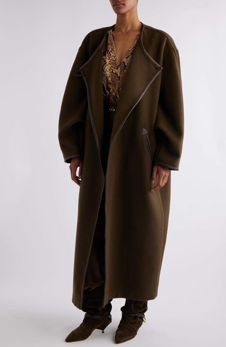 Isabel Marant Irvana Long Fringed Wool & Cashmere Blend Coat