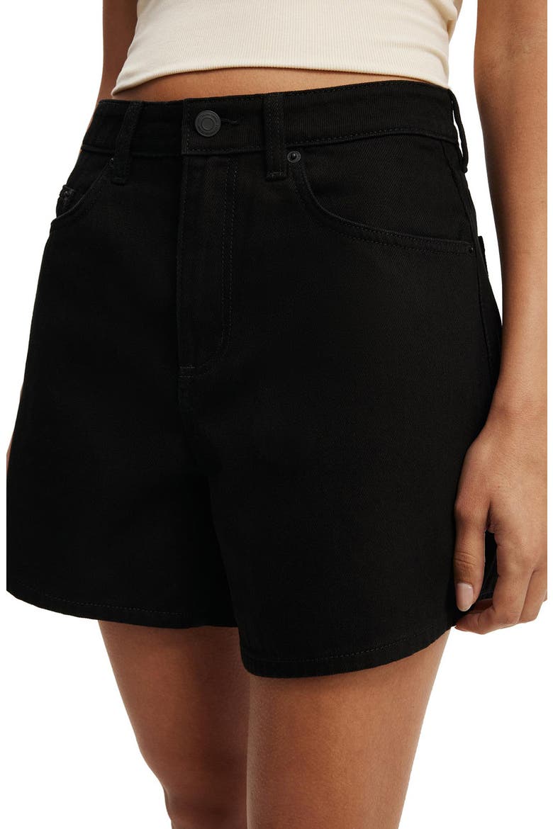 High Waist '90s Denim Shorts, Alternate, color, AQUARIUS BLACK