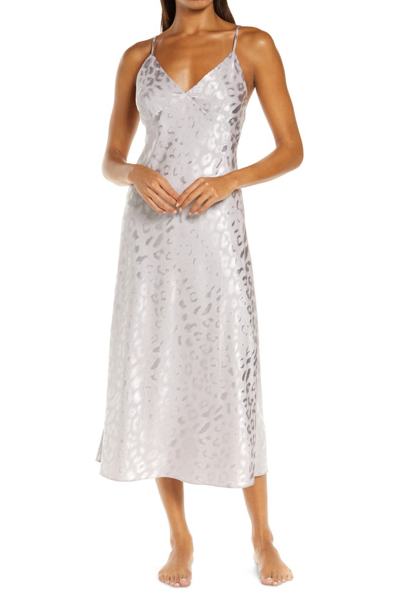 Natori Decadence Leopard Jacquard Satin Chemise, Main, color,