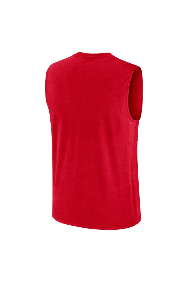Men's Nike Scarlet Ohio State Buckeyes Primetime Tricode Legend Performance Tank Top, Alternate, color, Scarlet