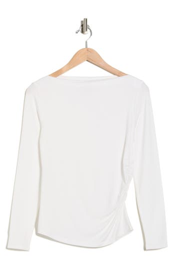 Elie Elie Tahari Bateau Neck Top In White