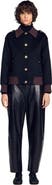 SANDRO Short coat with contrast collar