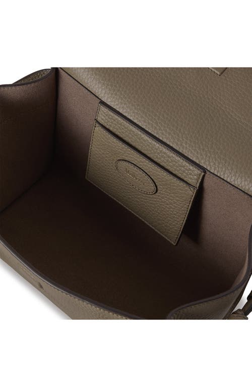 Mulberry Mini Soft Bayswater Grained Leather Satchel In Linen Green