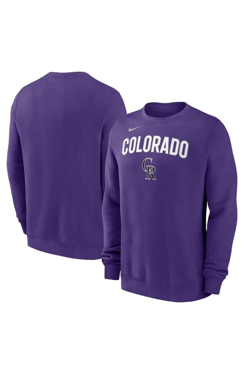 Nike Men's Nike Purple Colorado Rockies Pullover Sweatshirt, Alternate, color, Purple