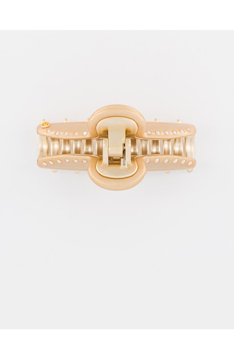 Alexandre de Paris Vendome Medium Swarvoski<sup>®</sup> Crystal Embellished Hair Clip, Alternate, color, Gold