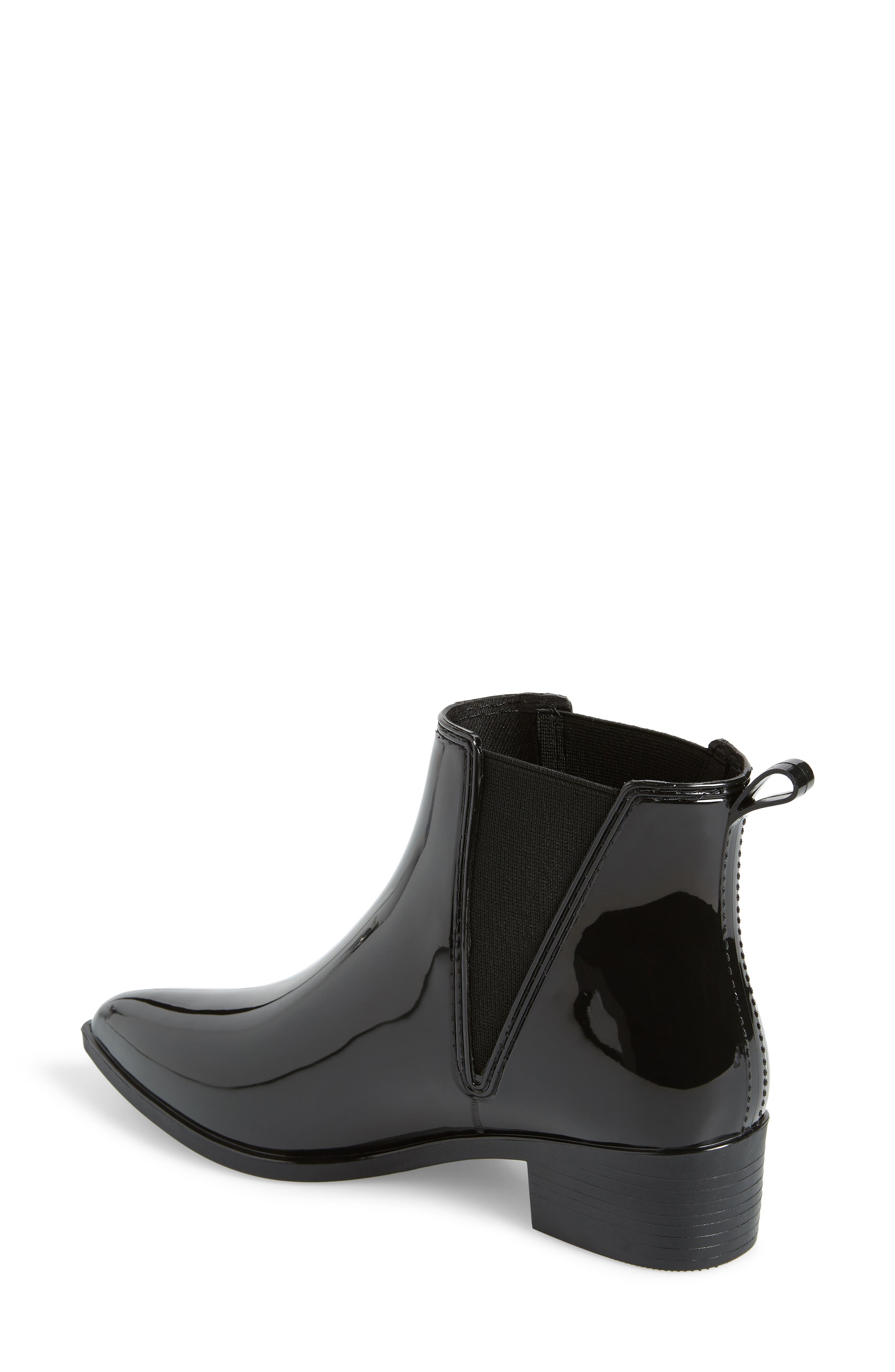 Mist Chelsea Waterproof Rain Boot, Alternate, color, BLACK SHINY