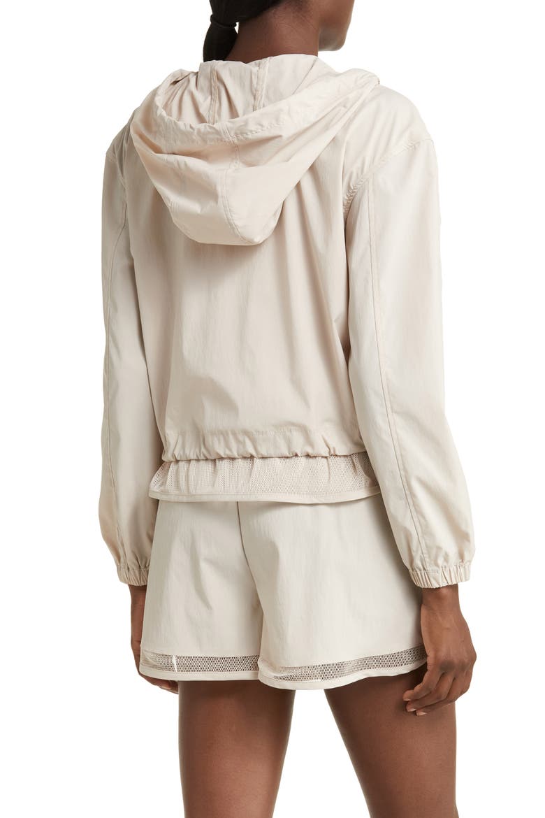 Hybrid Ventilated Hooded Jacket, Alternate, color, GREY PEBBLE
