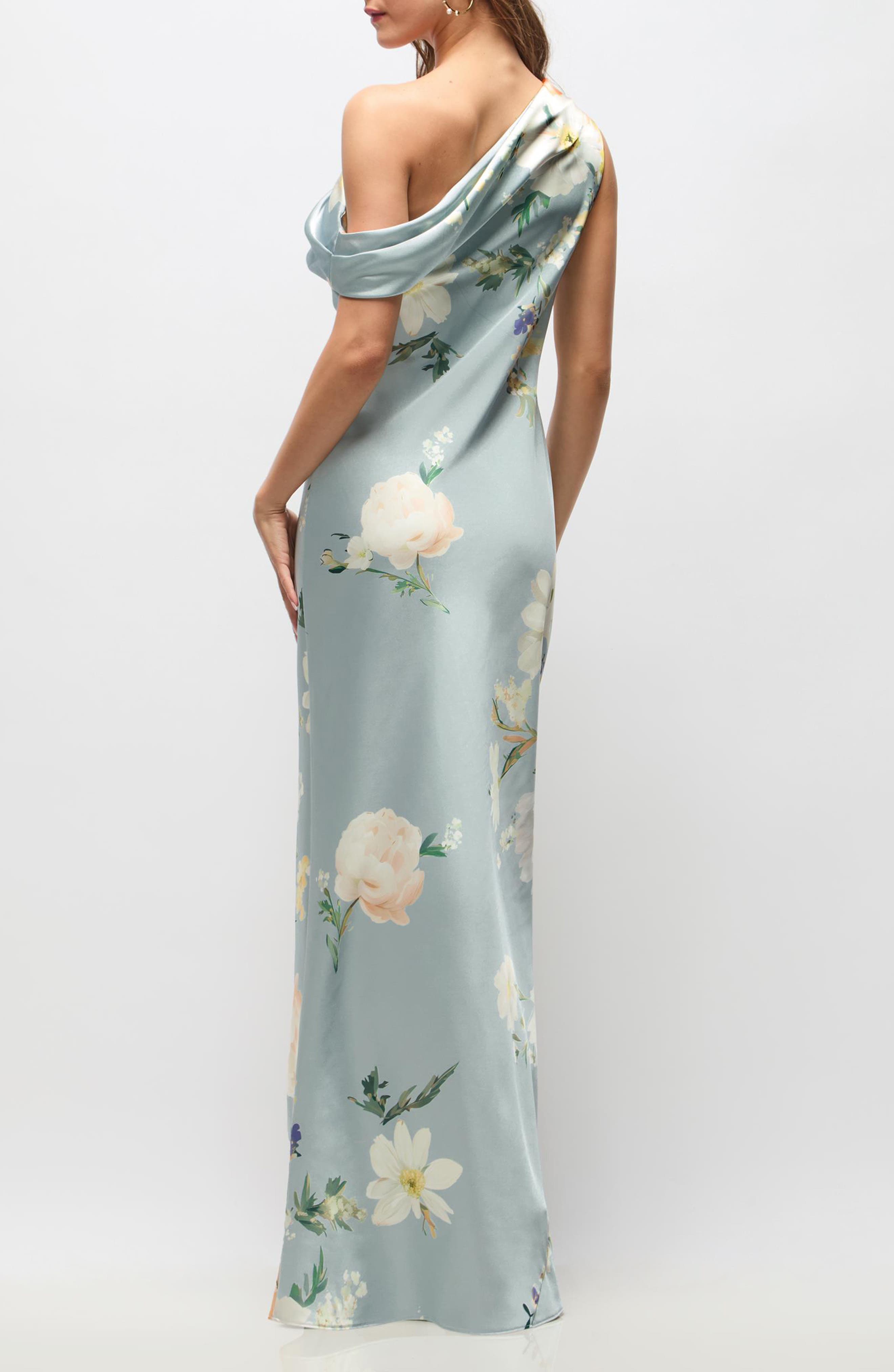 Liv Print One-Shoulder Gown - image 2