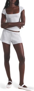 SKIMS Stretch Cotton Rib Loose Shorts