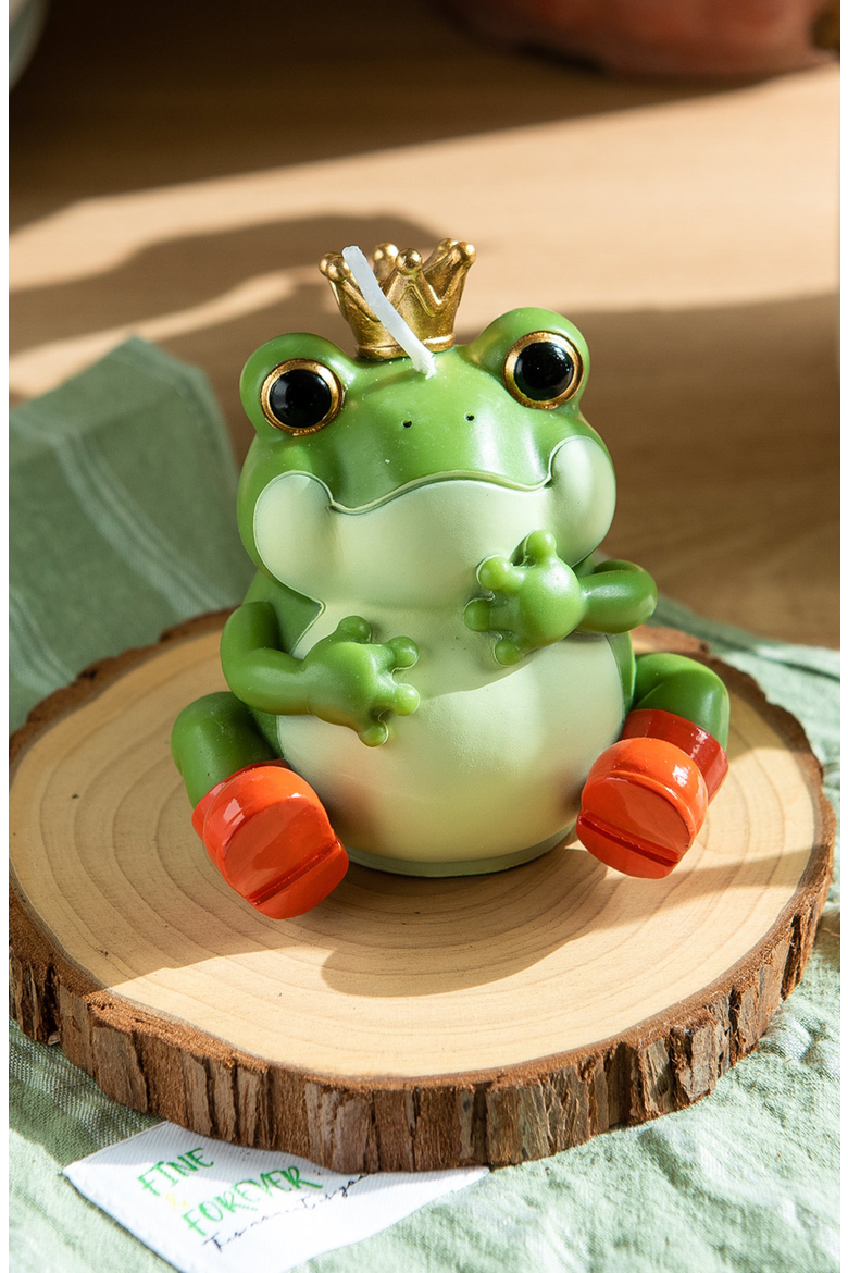Frog Prince Candle, Alternate, color, Green