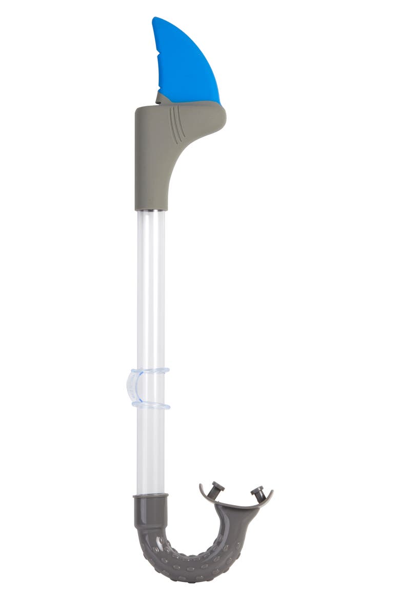 Shark Bite Shark Fin Snorkel, Main, color, BLUE/ GREY