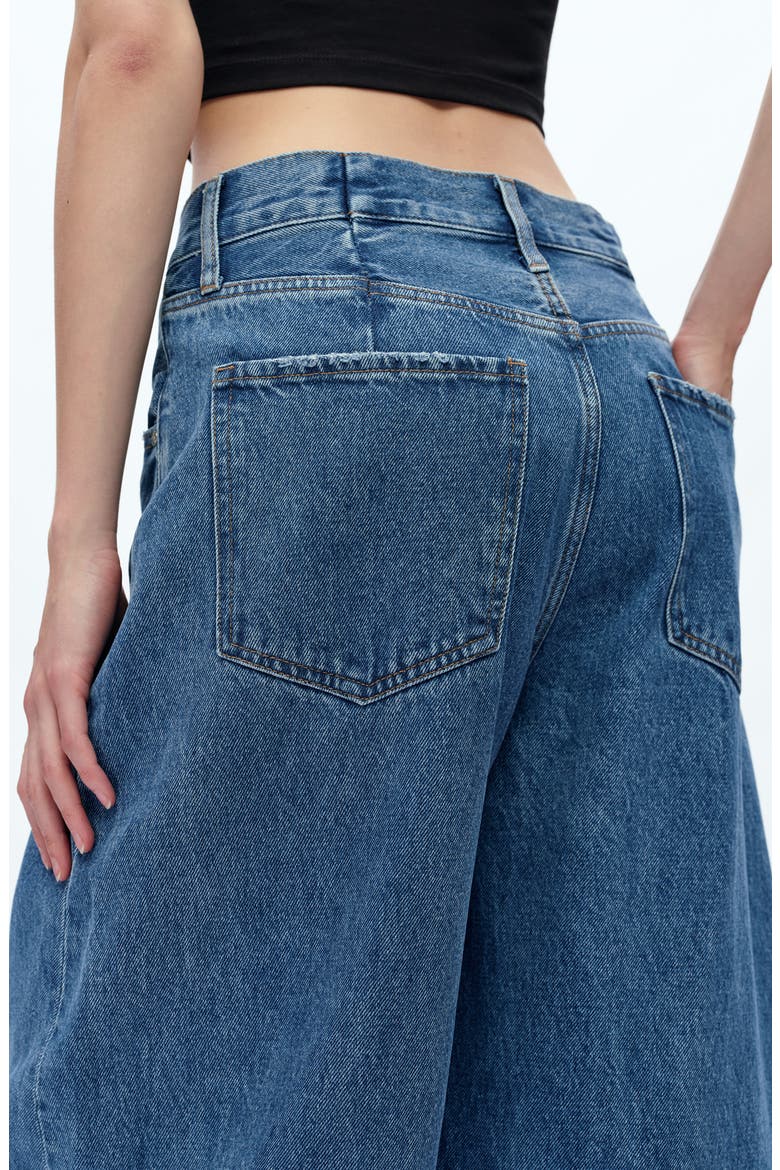 Darted Super High Waist Barrel Jeans, Alternate, color, STELLAR