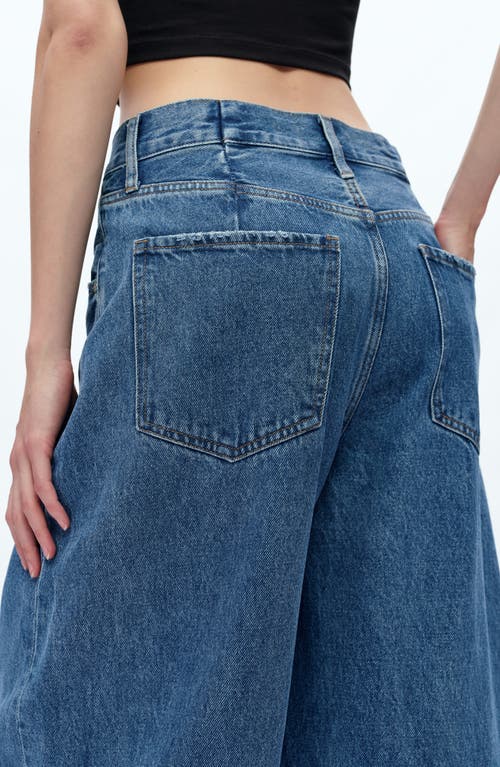 Bayeas Darted Super High Waist Barrel Jeans In Blue
