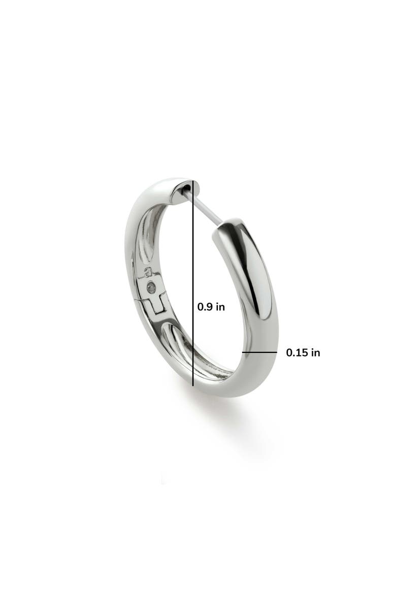 Hoop Earrings - Giulia Large Silver, Alternate, color, Silver