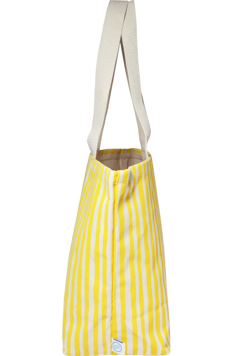 Dance Happy Stripes Wide Tote Bag, Alternate, color, Sunshine Yellow