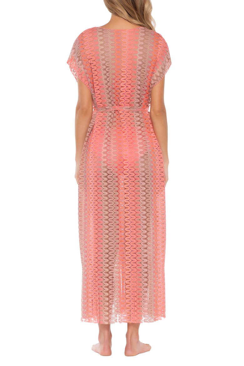 Festivale Crochet Cover-Up Duster Robe, Alternate, color, CORAL MULTI