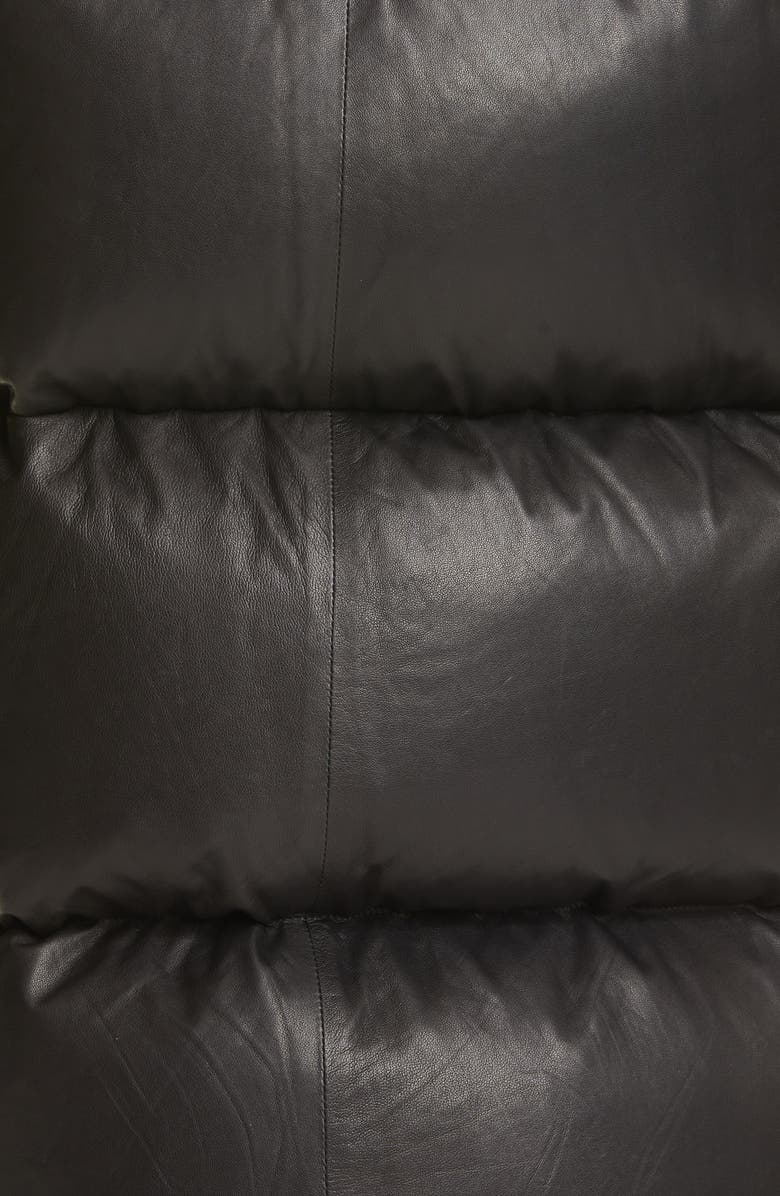 Khaite Leo Leather Down Puffer Coat, Alternate, color, 