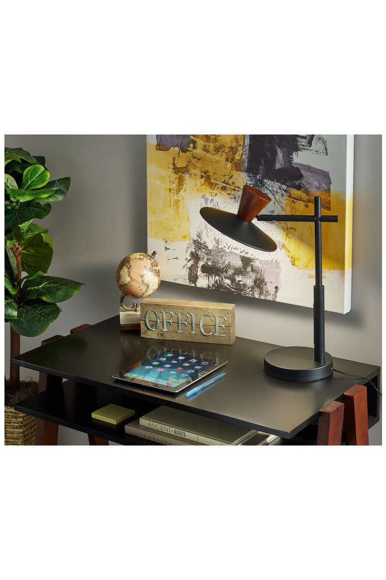 Elmore LED Desk Lamp, Alternate, color, BLACK W. WALNUT WOOD