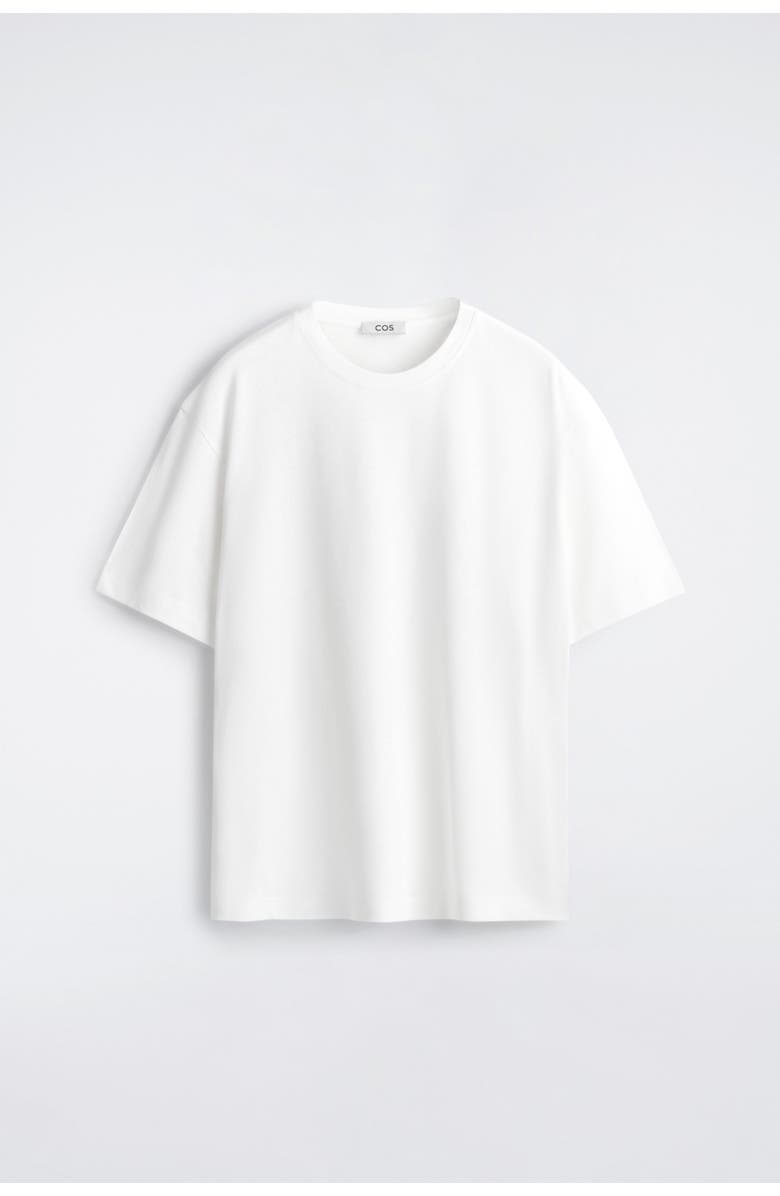 COS Relaxed Cotton-linen T-shirt, Alternate, color, White