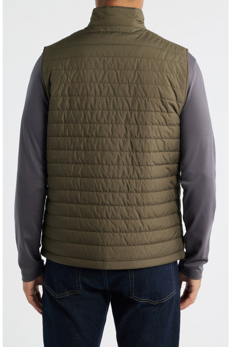 Reversible Quilted & Knit Vest, Alternate, color, OLIVE/ MARLED OLIVE