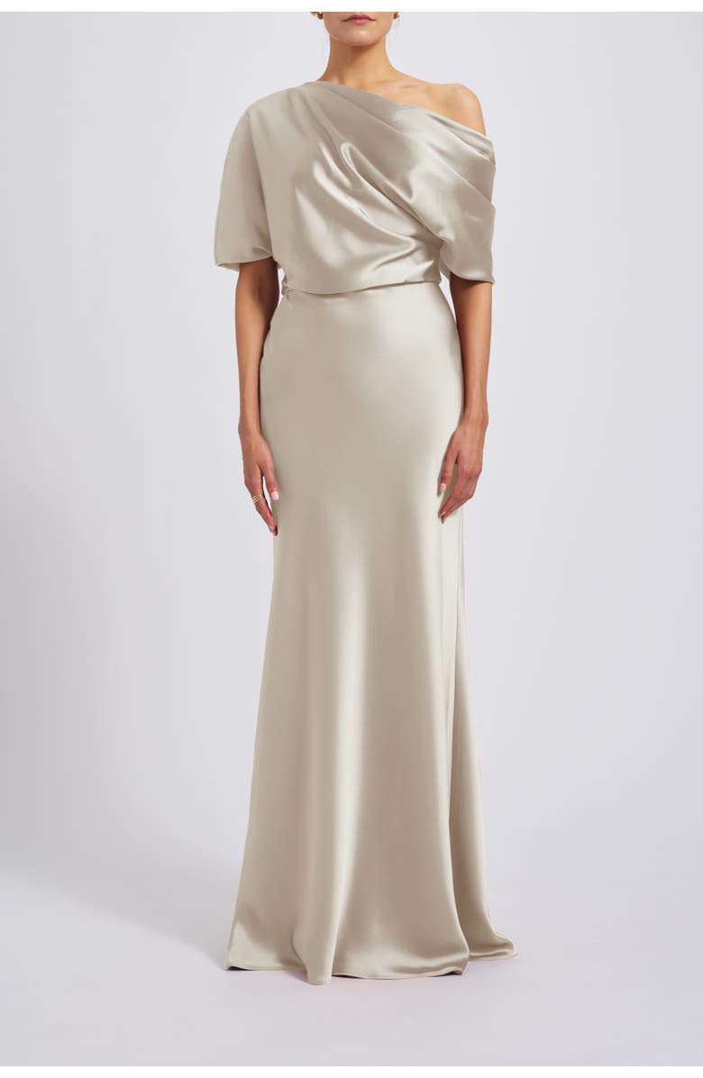Amsale The Slouch Dress, Main, color, Champagne