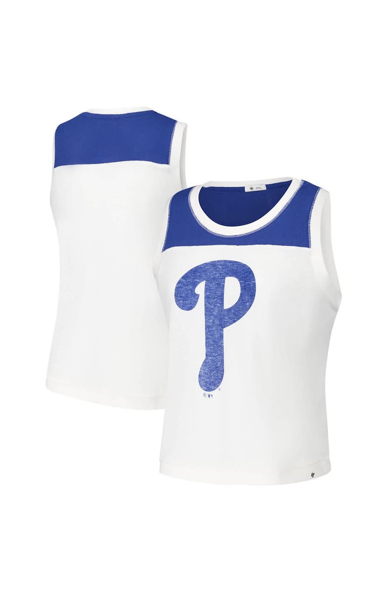 '47 Women's '47 White Philadelphia Phillies Premier Zoey Waist Length Tank Top, Alternate, color, White