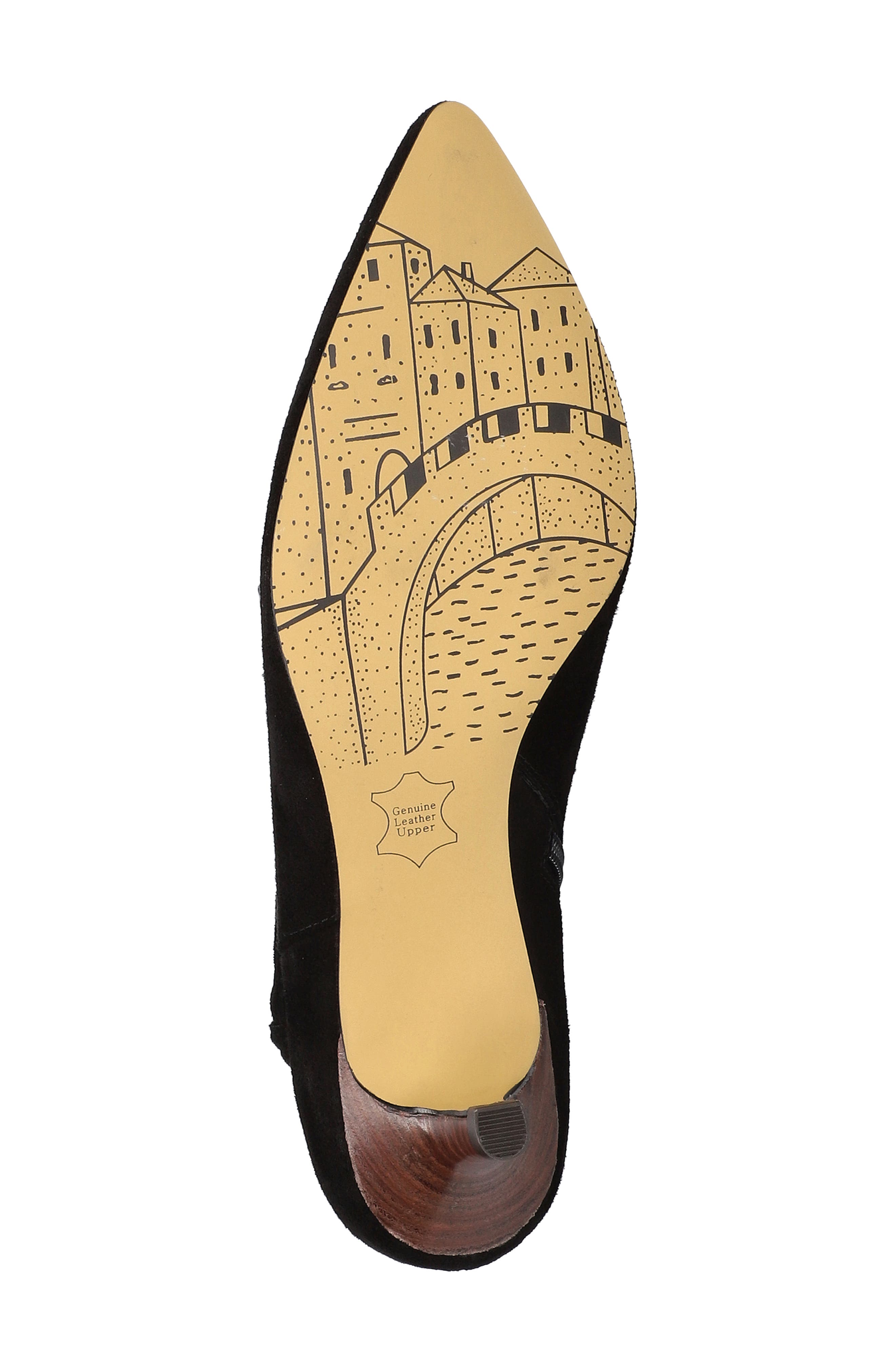 Bella Vita Jani Pointed Toe Bootie, Alternate, color, Black Kidsuede Leather