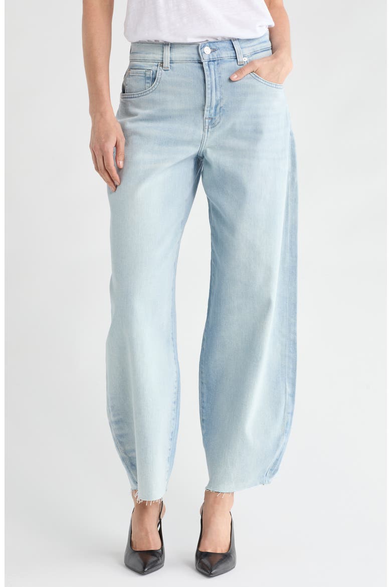 Bonnie Curvilinear Barrel Leg Jeans, Main, color, NADOR