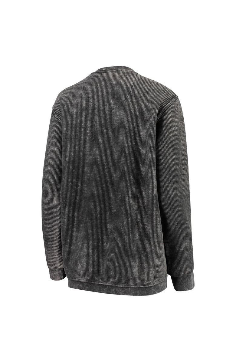 PRESSBOX Women's Pressbox Black Alabama Crimson Tide Comfy Cord Vintage Wash Basic Arch Pullover Sweatshirt, Alternate, color, Black