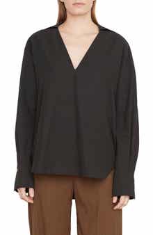 Vince V-Neck Popover Blouse