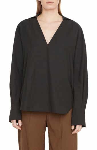 Vince V-Neck Popover Blouse