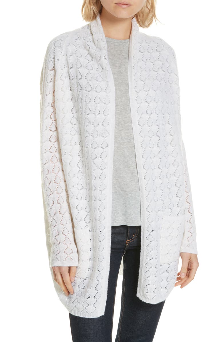 Allude Wool & Cashmere Open Cardigan, Main, color, 