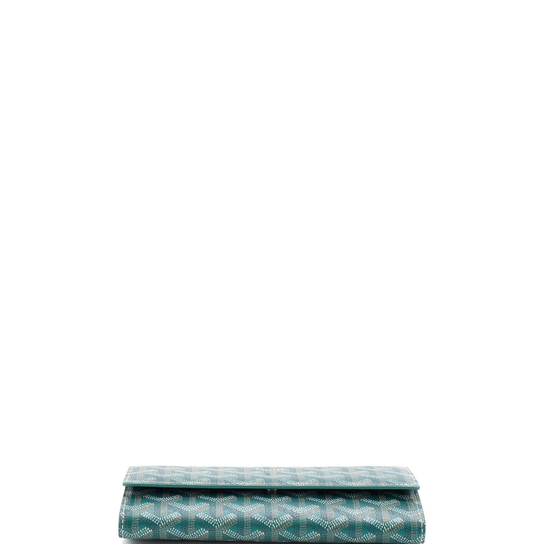 Varenne Wallet Coated Canvas Long, Alternate, color, Green