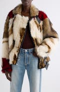 Isabel Marant Roama Print Genuine Shearling Jacket