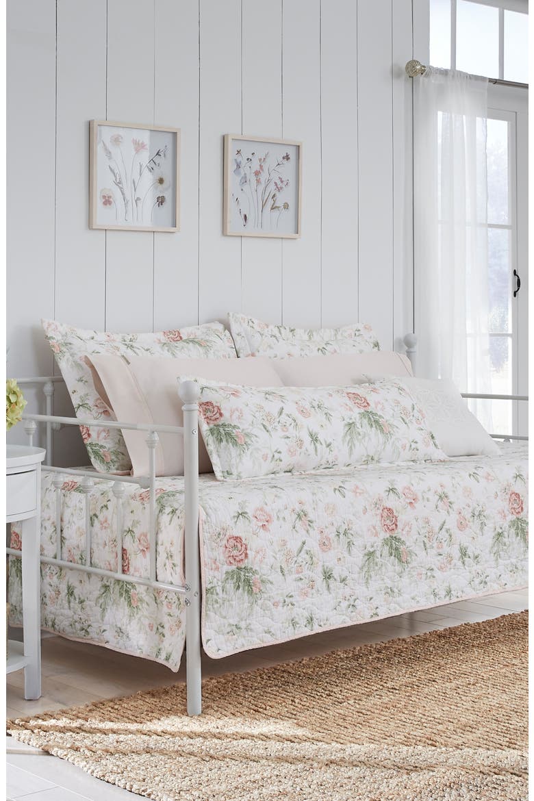 Lindy Botanical Cotton Duvet Set, Alternate, color, PINK GREEN