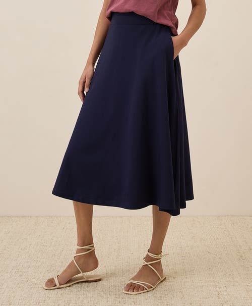 PACT PACT ORGANIC COTTON FIT & FLARE MIDI SKIRT