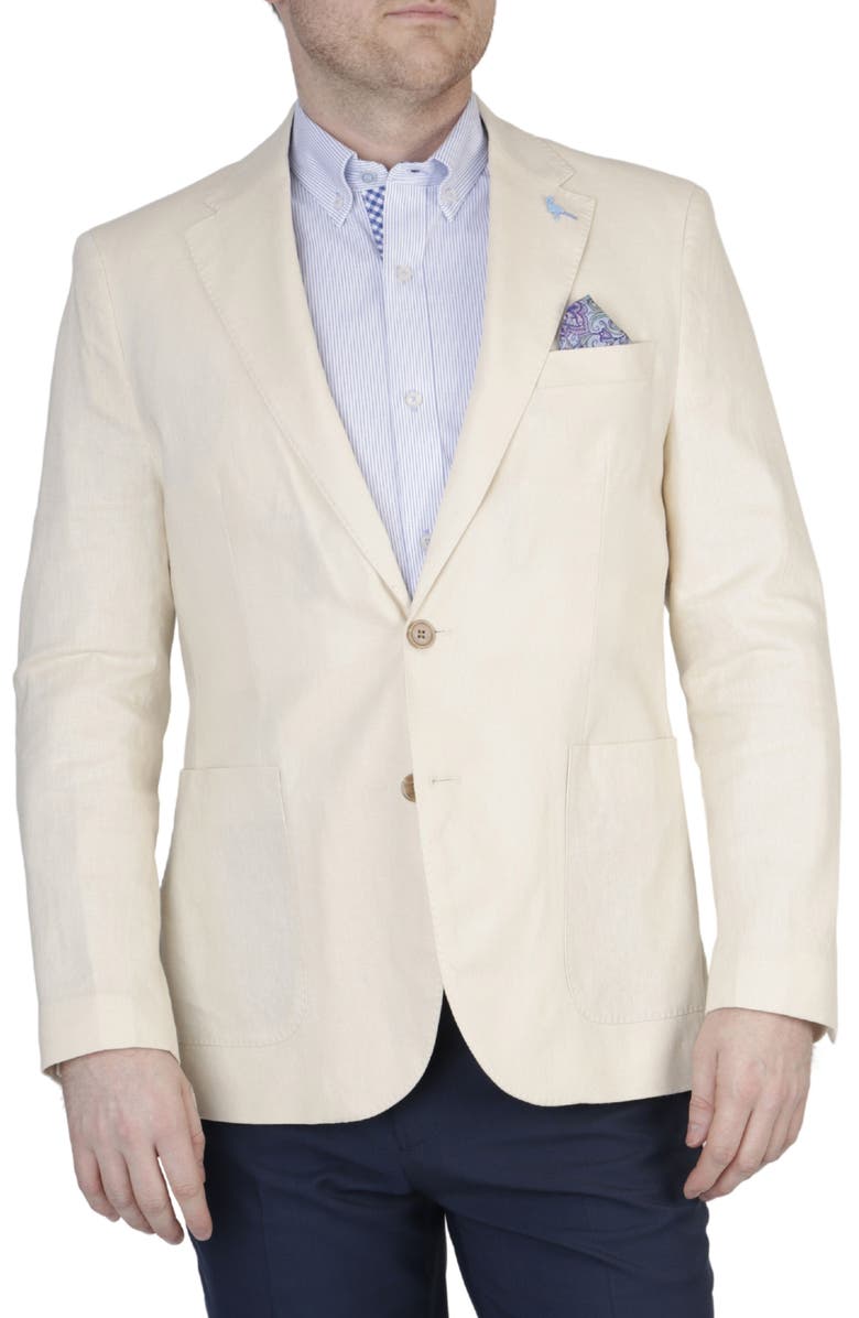 TailorByrd Solid Notch Lapel Linen Blend Sport Coat, Main, color, 